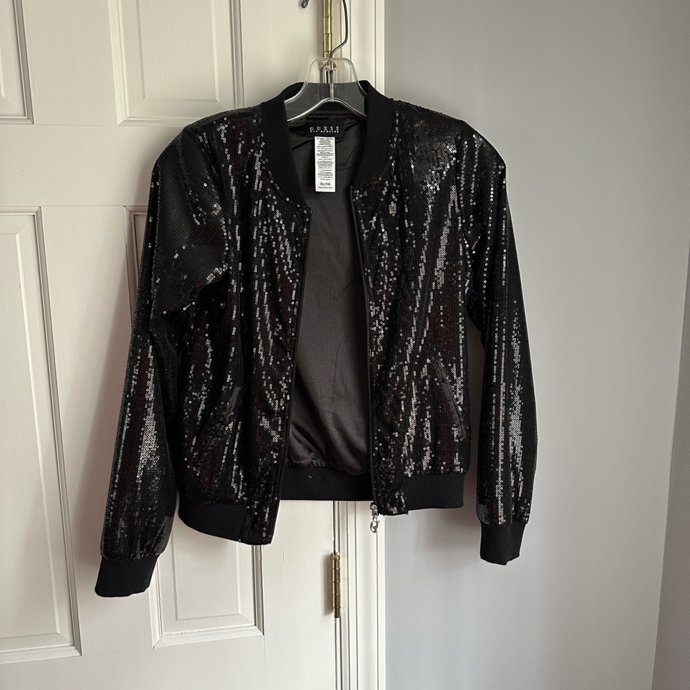 Guess sparkle zip up jacket